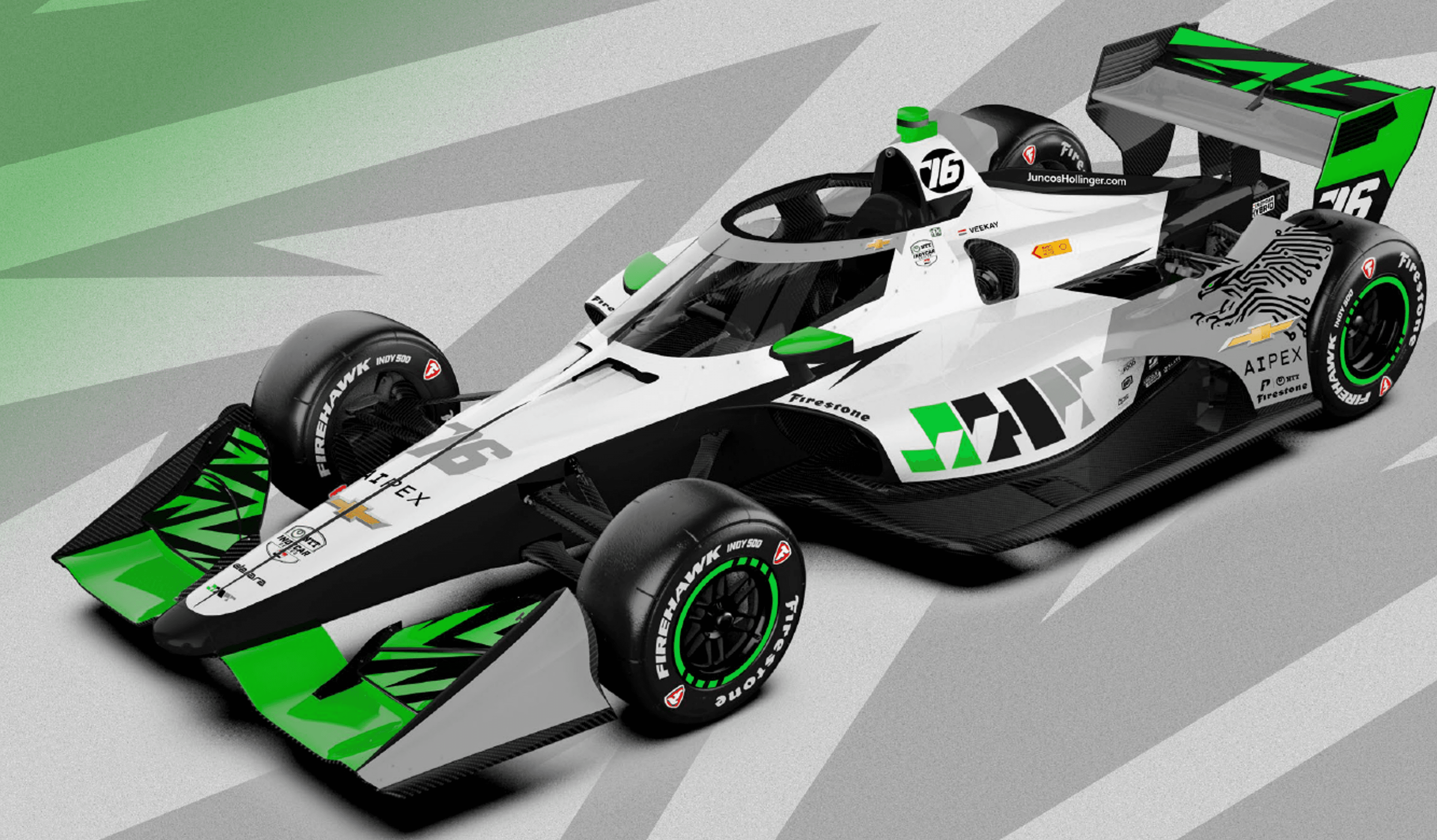 Juncos Hollinger Racing No. 76 Chevrolet featuring AIPEX Racing branding